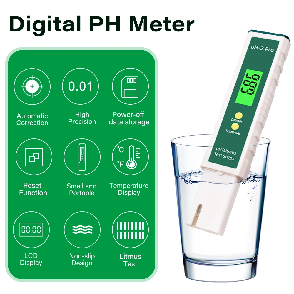 Ph Up Down Solution - PH-2 Pro Digital Lab PH Meter