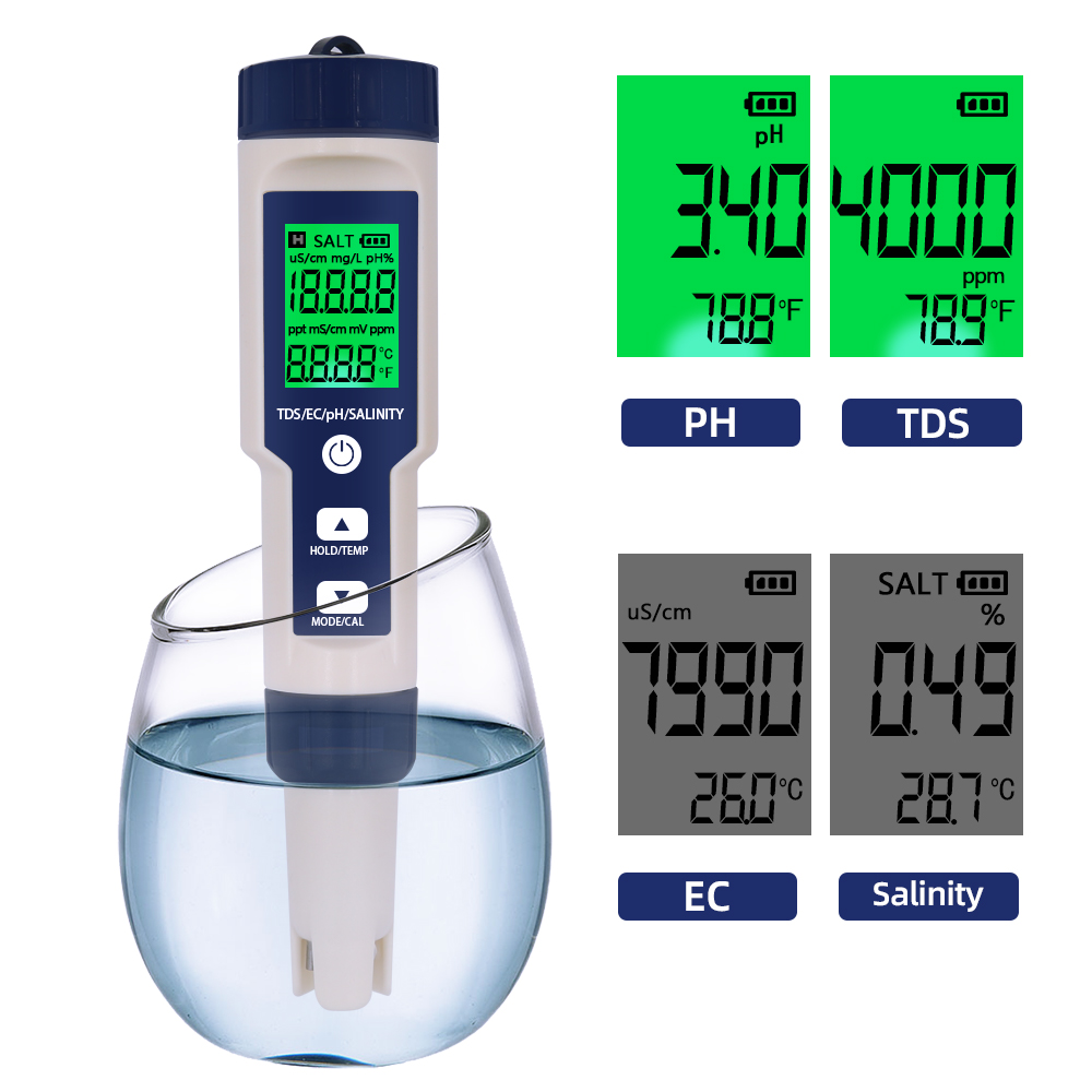 Ph Up Down Solution - Professional Water Quality Tester 5 In