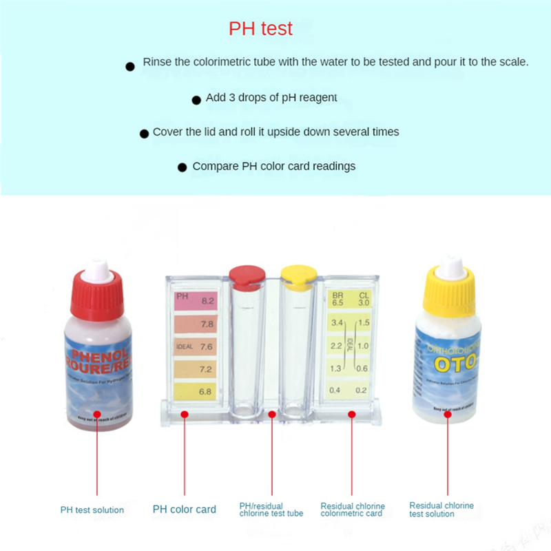 A20F-Pool And Spa Water Test K - Ph Up Down Solution ulasan dan harga
