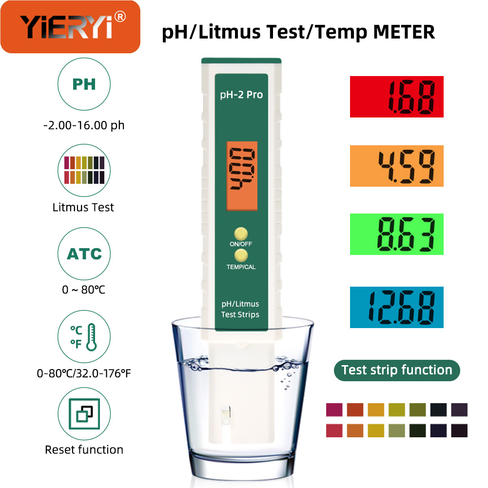Yieryi Digital PH Meter with L - Ph Up Down Solution ulasan dan harga