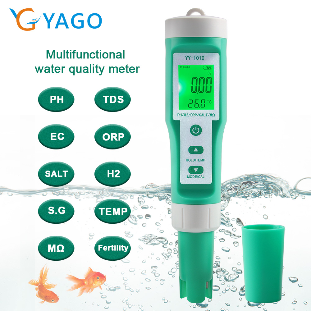 10 in 1 PH/EC/TDS/ORP/H2/SALT/ - Ph Up Down Solution ulasan dan harga