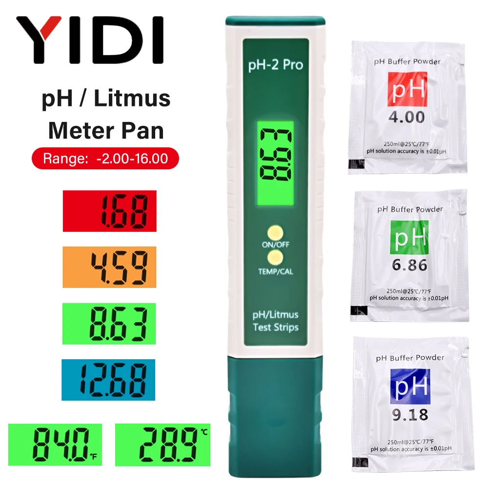 PH-2 Pro Digital Lab PH Meter  - Ph Up Down Solution ulasan dan harga