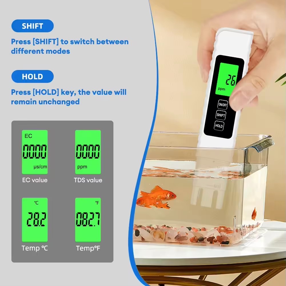 4 in 1 Digital Water Tester fo - Ph Up Down Solution ulasan dan harga