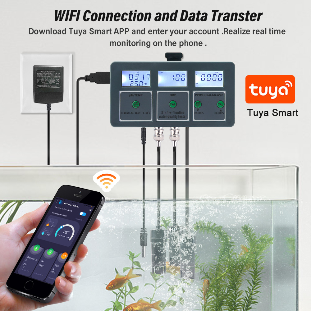 Yieryi WiFi Tuya Smart PH ORP  - Ph Up Down Solution ulasan dan harga